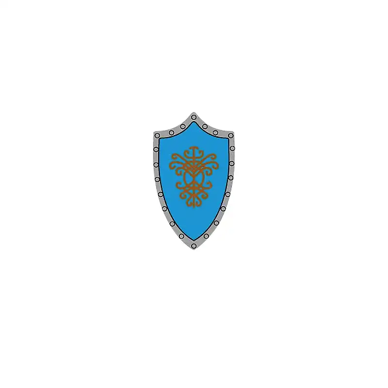 Custom Piece – ornate gold tree like or floral round shield – 3D Print for LEGO