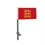 Custom Piece – red flag with three gold lions – 3D Print for LEGO Minifigure