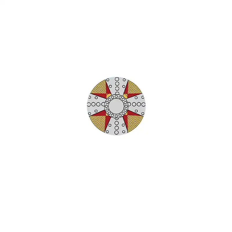 Custom Piece – round shield central multi-pointed star or sunburst – 3D Print for LEGO