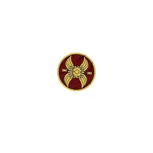 Custom Piece – round shield gold winged design – 3D Print for LEGO