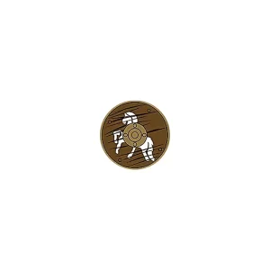 Custom Piece – round shield white horse emblem – 3D Print for LEGO