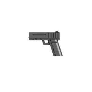 Custom Piece – semi automatic pistol modern polymer frame handgun dark grey – 3D Print for LEGO