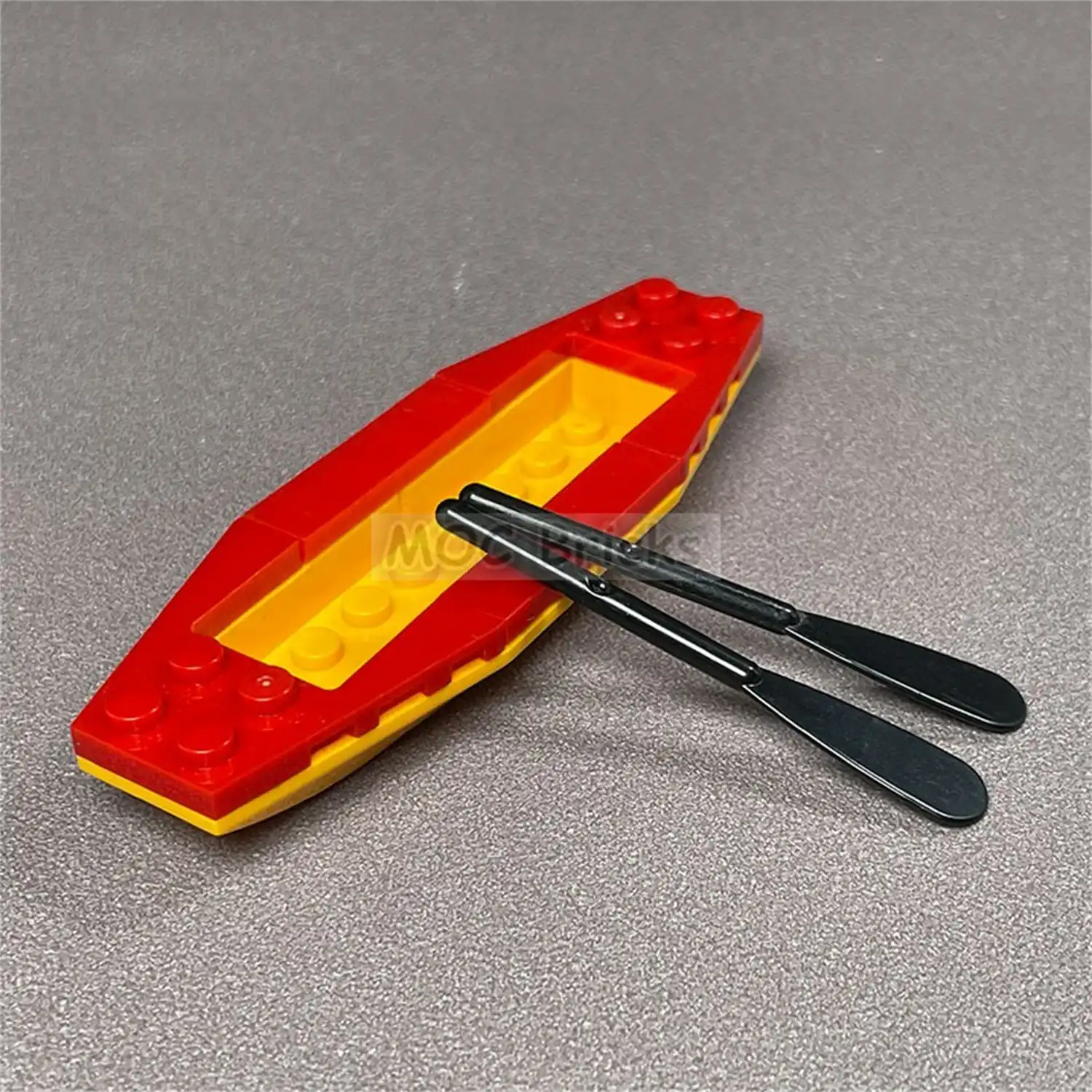 Custom Piece – small boat skiff with two black oars – 3D Print for LEGO