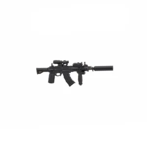 Custom Piece – suppressed AR 15 M4 style carbine – 3D Print for LEGO minifigure