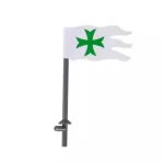 Custom Piece – the Order of Saint Lazarus flag – 3D Print for LEGO Minifigure