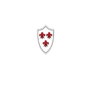 Custom Piece – three red fleurs de lis round shield – 3D Print for LEGO