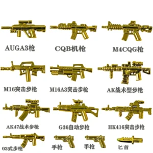 Custom Piece – weapons gold – 3D Print for LEGO minifigure