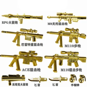 Custom Piece – weapons gold – 3D Print for LEGO minifigure