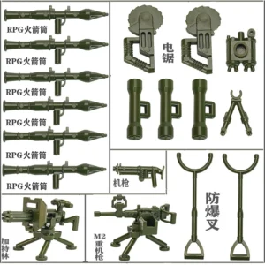 Custom Piece – weapons green colored– 3D Print for LEGO minifigure