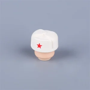 Custom Piece – winter hat white ushanka style cap with a red star emblem – 3D Print for LEGO minifigure