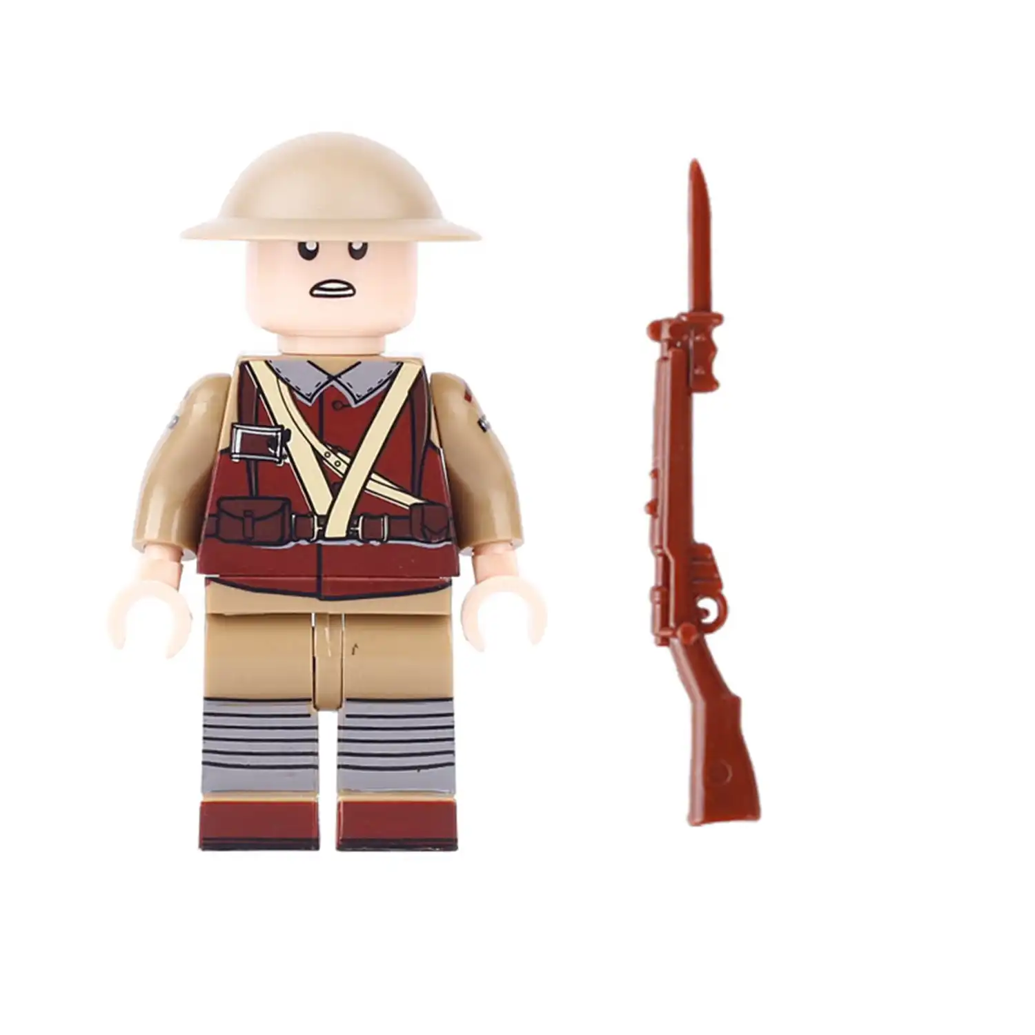 Minifigure – British Army soldier from World War I (LEGO Alternative)
