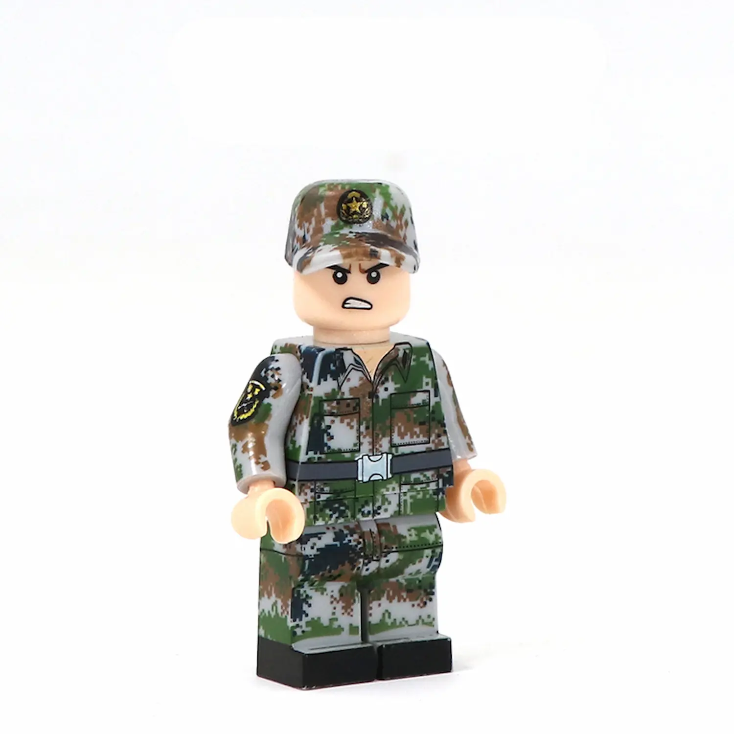 Minifigure – soldier camouflage uniform (LEGO Alternative)