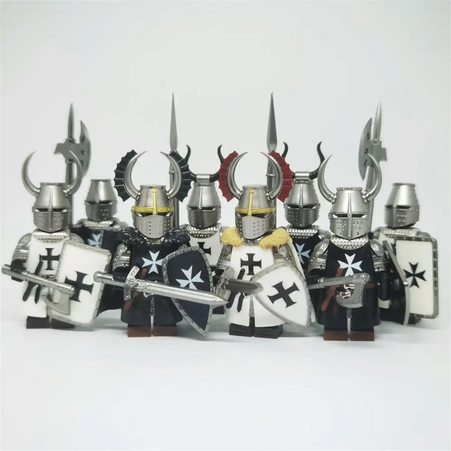 Minifigure 8 Crusader Teutonic knights Hospitaller LEGO Alternative