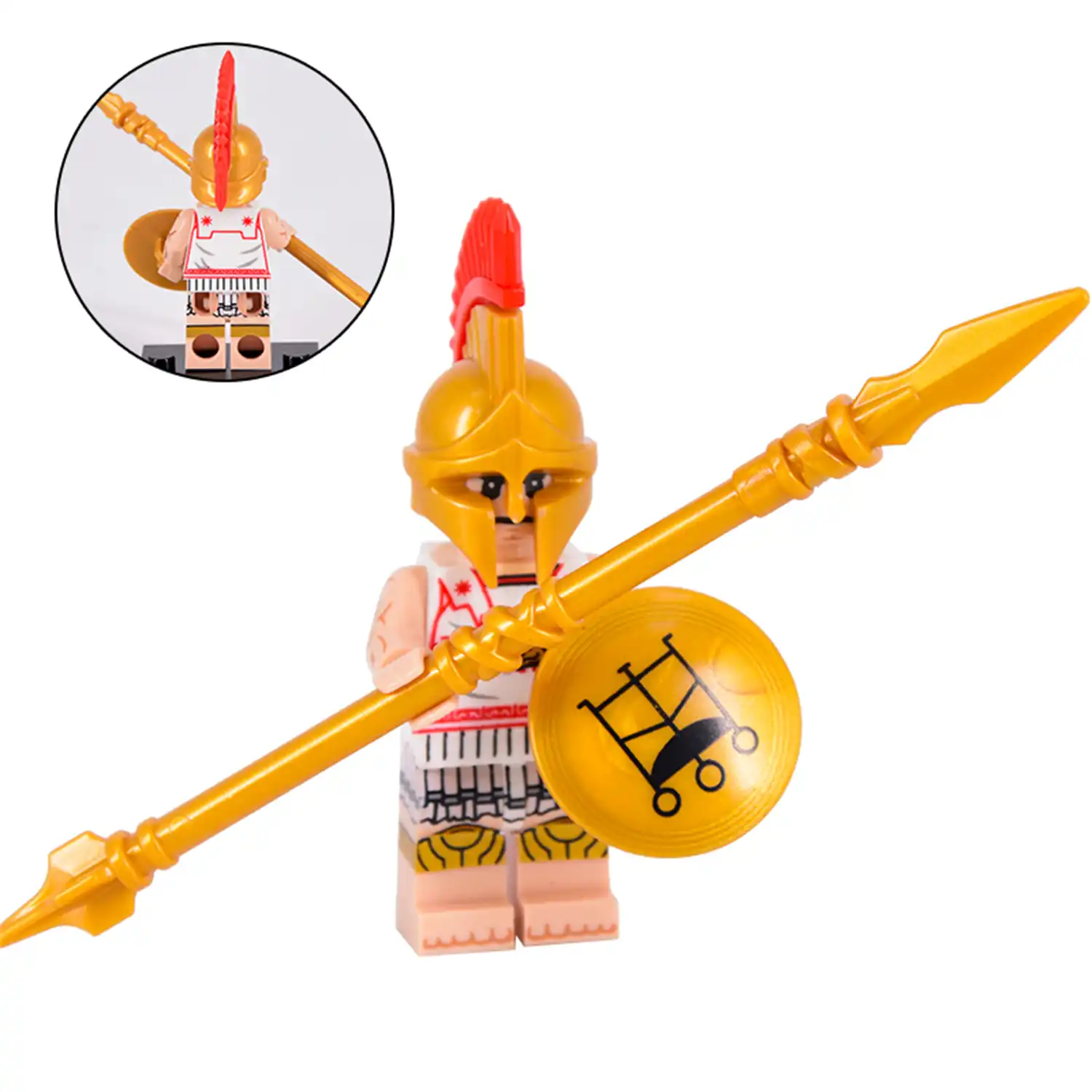 Minifigure Ancient Greek hoplite LEGO Alternative