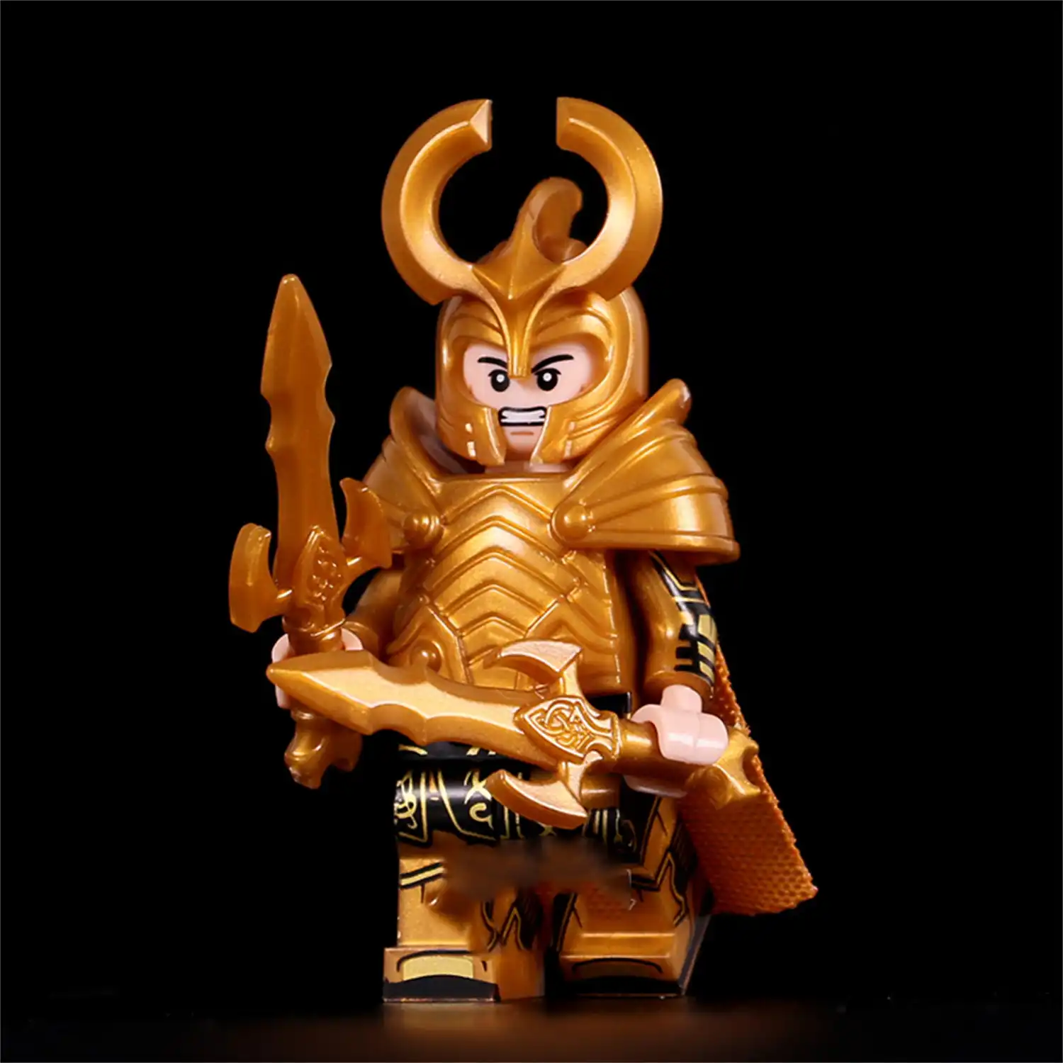 Minifigure Asgardian warrior or guard black LEGO Alternative