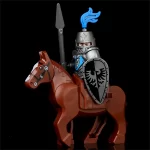 Minifigure Black Falcon Knight and warhorse LEGO Alternative