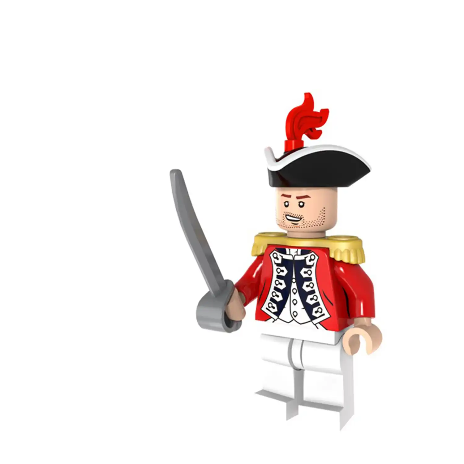 Minifigure - British Redcoat officer Imperial Soldier 18th Napoleonic era - LEGO Alternative