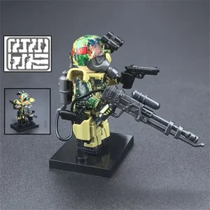 Minifigure - Chinese Flamethrower Soldier equipped for hazardous environments (LEGO Alternative)