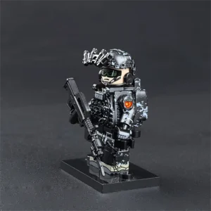 Minifigure - Chinese Jiaolong Special Operations member and assault rifle (LEGO Alternative)