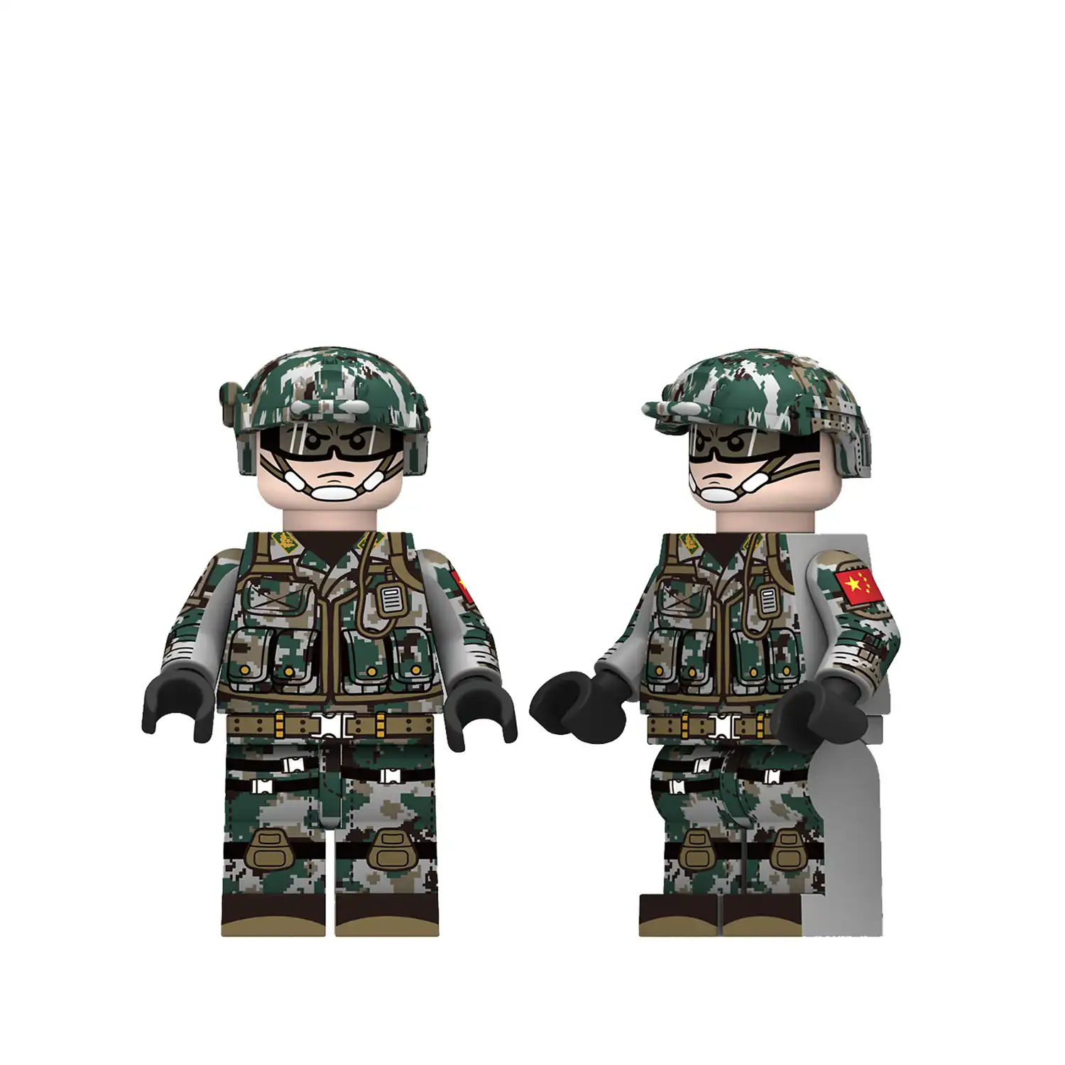 Minifigure - Chinese People Liberation Army PLA Ground Force Border Defense soldier (LEGO Alternative)