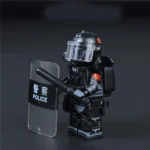 Minifigure - Chinese SWAT Special Weapons and Tactics specialized Riot Police officer (LEGO Alternative)