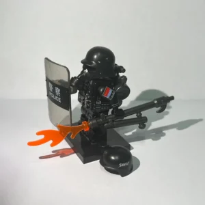 Minifigure - Chinese Special Police Flamethrower Trooper SWAT equivalent Operator (LEGO Alternative)