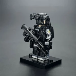Minifigure - Chinese Special Police officer black (LEGO Alternative)