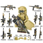 Minifigure - Eagle Special Forces with weapon custom pieces (LEGO Alternative)