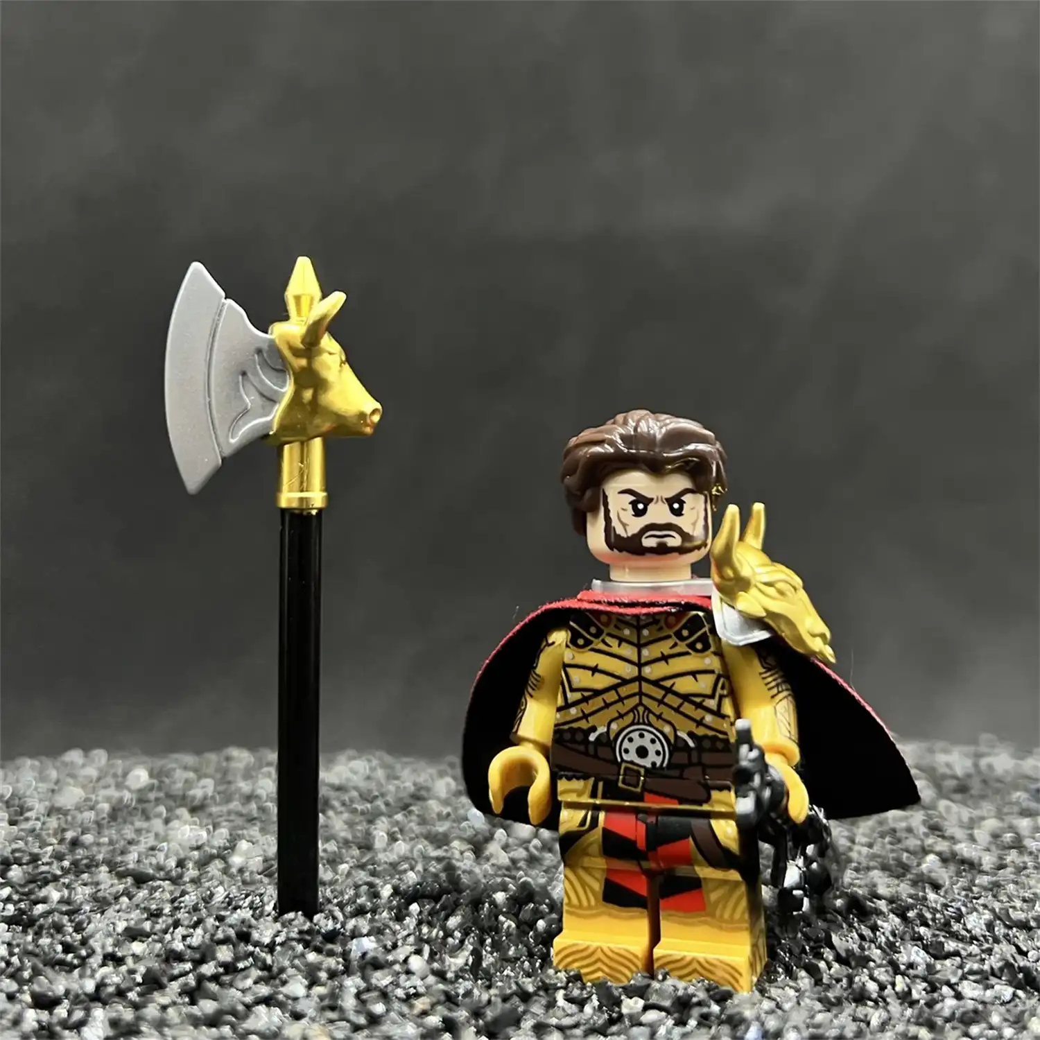 Minifigure Golden Bull Battle Axe Cavalryman LEGO Alternative
