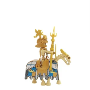 Minifigure Golden royal Skeleton Cavalryman and warhorse LEGO Alternative