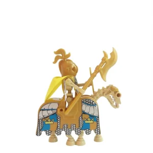 Minifigure Golden royal Skeleton Cavalryman and warhorse LEGO Alternative