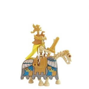 Minifigure Golden royal Skeleton Cavalryman and warhorse LEGO Alternative