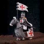Minifigure Knight Templar on warhorse LEGO Alternative