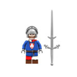 Minifigure Medieval Soldier Man-at-Arms blue LEGO Alternative
