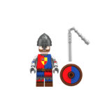 Minifigure Medieval Soldier Man-at-Arms blue red LEGO Alternative