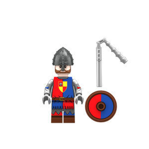 Minifigure Medieval Soldier Man-at-Arms blue red LEGO Alternative
