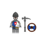 Minifigure Medieval Soldier Man-at-Arms blue white LEGO Alternative