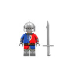 Minifigure Medieval Soldier Man-at-Arms red blue LEGO Alternative