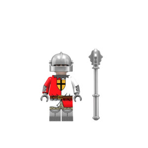 Minifigure Medieval Soldier Man-at-Arms red white LEGO Alternative