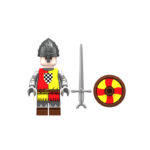 Minifigure Medieval Soldier Man-at-Arms red yellow LEGO Alternative