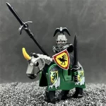 Minifigure Raven Knight and unicorn warhorse LEGO Alternative