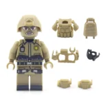 Minifigure - SWAT Special Weapons and Tactics officer police special unit black (LEGO Alternative)