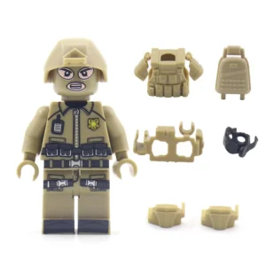 Minifigure - SWAT Special Weapons and Tactics officer police special unit black (LEGO Alternative)