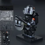 Minifigure - SWAT Special Weapons and Tactics police officer riot control police officer (LEGO Alternative)