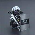 Minifigure - SWAT Special Weapons and Tactics specialized Riot Police officer (LEGO Alternative)