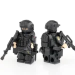 Minifigure - SWAT team officer Lightning Commando Unit with weapon (LEGO Alternative)
