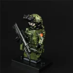 Minifigure - Snow Leopard Commando Unit and Assault Rifle (LEGO Alternative)