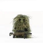 Minifigure - all terrain sniper equipped with a dark sand colored XM2010 sniper rifle and a ghillie suit (LEGO Alternative)