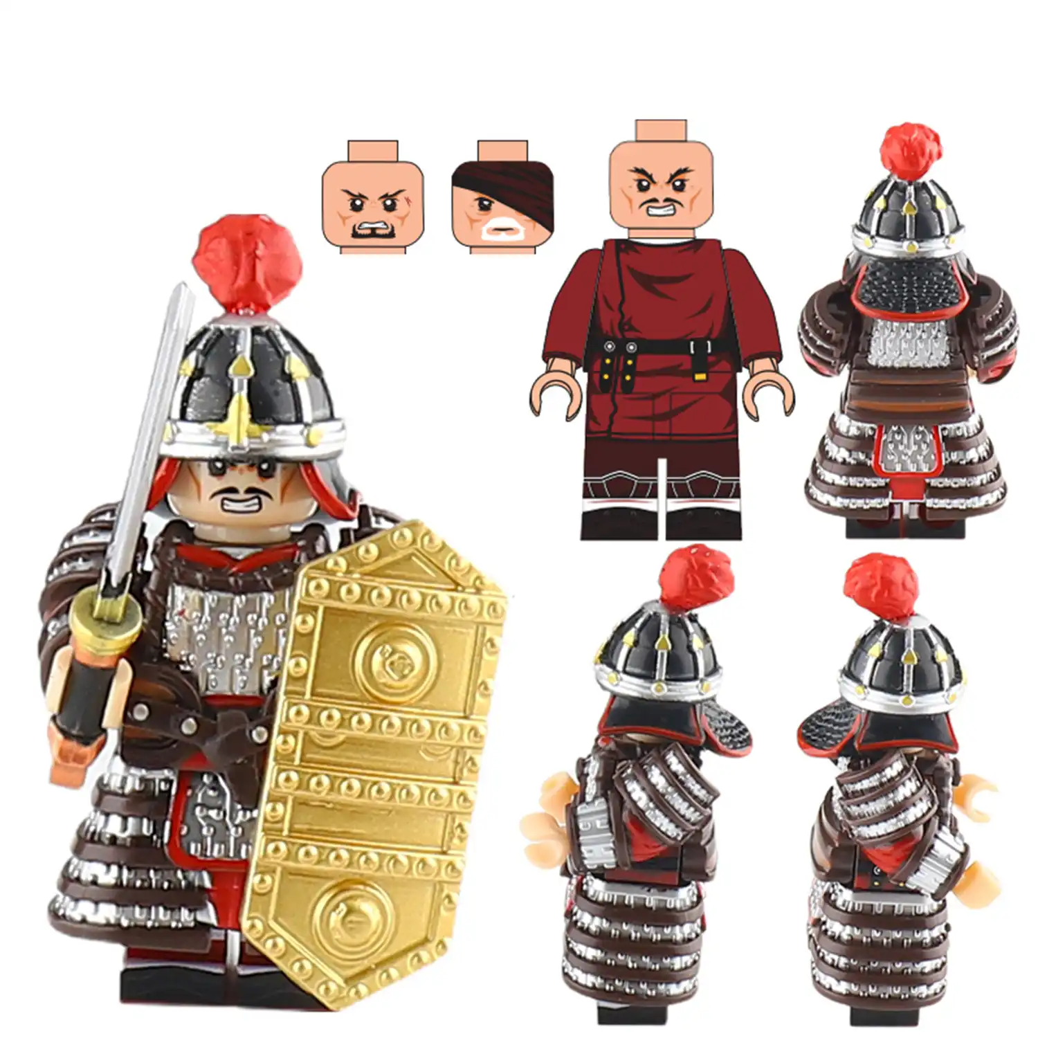 Minifigure ancient Chinese warrior or Shu Rong Bai guard LEGO Alternative