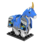 Minifigure barded warhorse unicorn LEGO Alternative